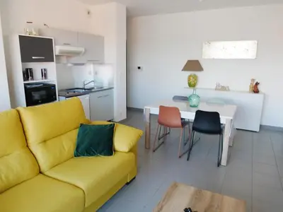 Cuisine ou kitchenette dans l'établissement La perle océane de St Gilles