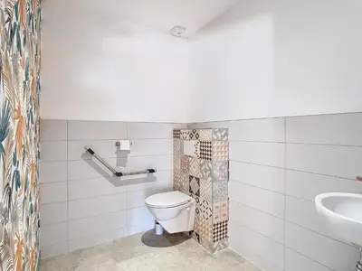 Salle de bains dans l'établissement Au Vent des Collines