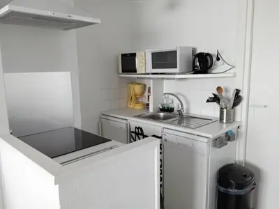 Cuisine ou kitchenette dans l'établissement La Baie de St Jean