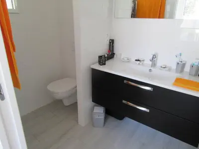 Salle de bains dans l'établissement La moderna de la Pège