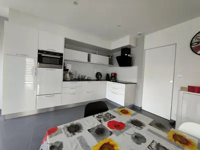 Cuisine ou kitchenette dans l'établissement La moderna de la Pège