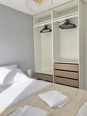 Un ou plusieurs lits dans un hébergement de l'établissement La Palaine, maison à 150m de la mer