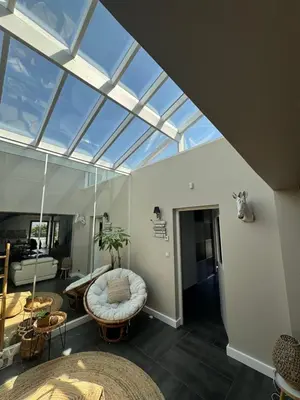 Coin salon dans l'établissement Summer House