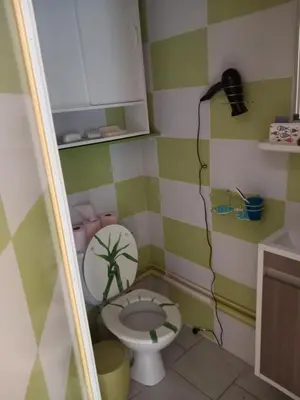 Salle de bains dans l'établissement La Mouette