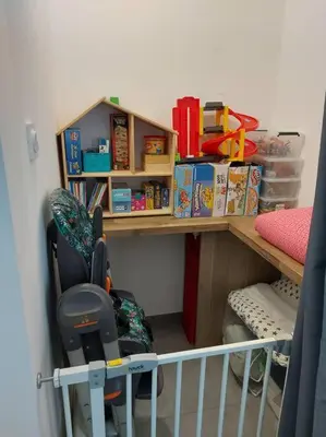 Un ou plusieurs lits superposés dans un hébergement de l'établissement Studio 2 chambres chez particulier, avec entrée indépendante, proche du Puy Fou, encas du matin offert