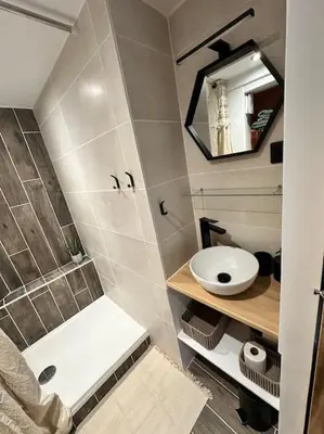Salle de bains dans l'établissement Duplex lumineux