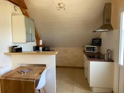 Cuisine ou kitchenette dans l'établissement Studio Cosy à la campagne