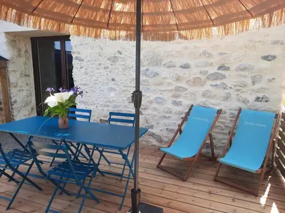 Coin salon dans l'établissement gîte grange le Kulmino