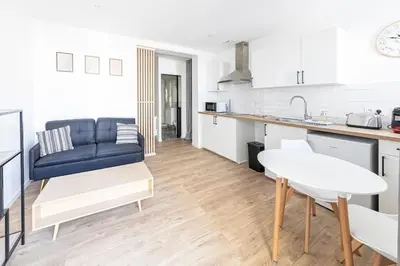 Cuisine ou kitchenette dans l'établissement Le St Barth : Appartement T1 bis