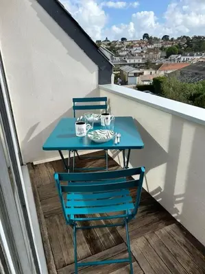 Balcon ou terrasse dans l'établissement Joli studio sur le port