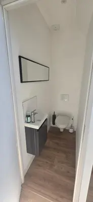 Salle de bains dans l'établissement Gîte