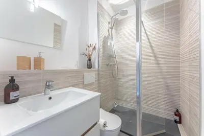 Salle de bains dans l'établissement Lucia - Appt sur l'Île Feydeau au cœur de Nantes