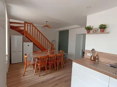 Cuisine ou kitchenette dans l'établissement gîte au champ d'avoine
