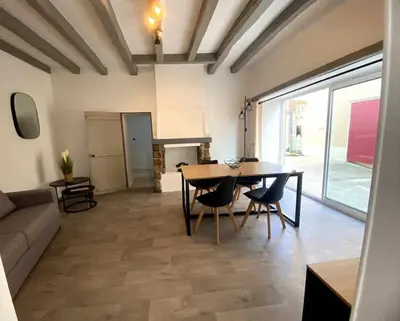 Coin salon dans l'établissement Maison Saint Florent Le Vieil