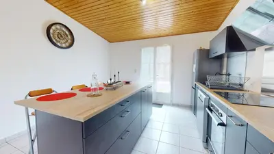 Cuisine ou kitchenette dans l'établissement La Violette Champetre