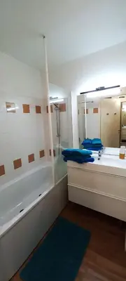 Salle de bains dans l'établissement Entre Golf et Mer