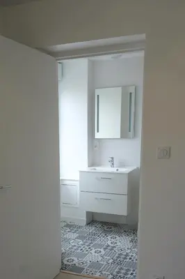 Salle de bains dans l'établissement Appartement Centre ville Mauléon