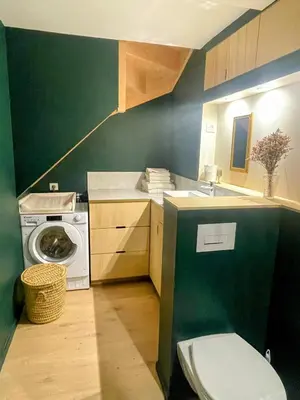 Salle de bains dans l'établissement Maison du Chêne