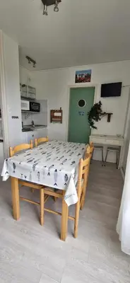 Cuisine ou kitchenette dans l'établissement Studio 30m plage - Marina 5 - 31 allée des pinons - 1-1