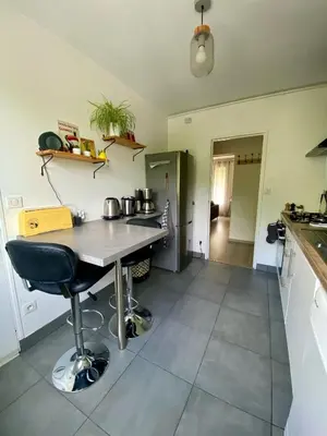 Cuisine ou kitchenette dans l'établissement Bel appartement Nantes