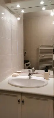 Salle de bains dans l'établissement Appart T2 l'île de Nantes avec parking privé
