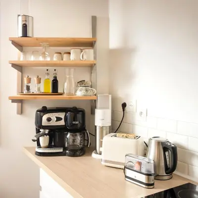 Cuisine ou kitchenette dans l'établissement Studio Tout Confort près Ancenis