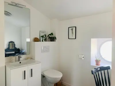 Salle de bains dans l'établissement L'Escale, gîte à la campagne