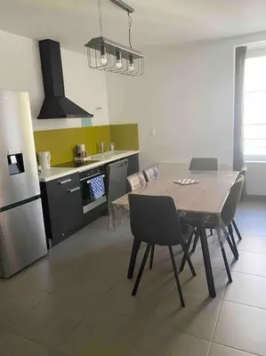 Cuisine ou kitchenette dans l'établissement L'appartement des tortues