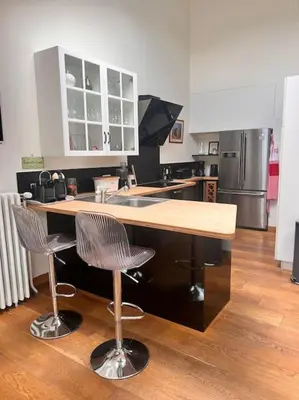Cuisine ou kitchenette dans l'établissement La Belle Vendéenne gîte de charme
