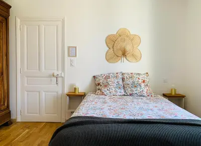 Un ou plusieurs lits dans un hébergement de l'établissement Perne, chambre d'hôtes à la campagne