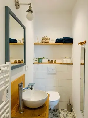 Salle de bains dans l'établissement Perne, chambre d'hôtes à la campagne
