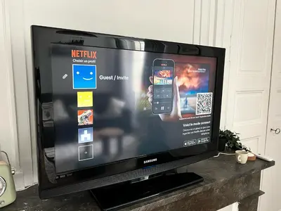 Télévision ou salle de divertissement dans l'établissement Le Cocon Angevin