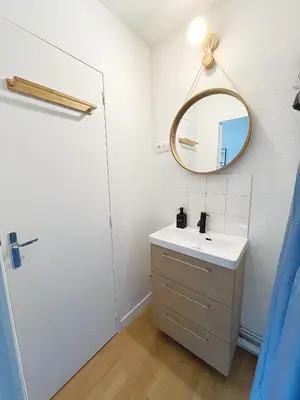 Salle de bains dans l'établissement Le Cocon Angevin