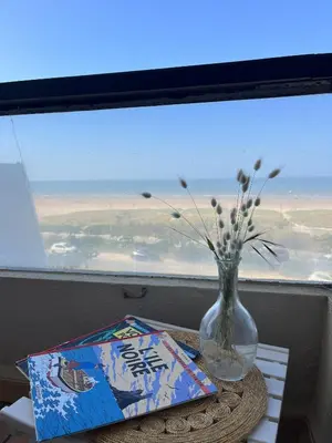 Vue générale sur la mer ou vue sur la mer prise depuis l'appartement