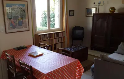 Coin salon dans l'établissement Gîte du Plessis