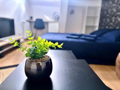 Coin salon dans l'établissement Appartement 3 chambres centre ville Cholet 25min du Puy duFou