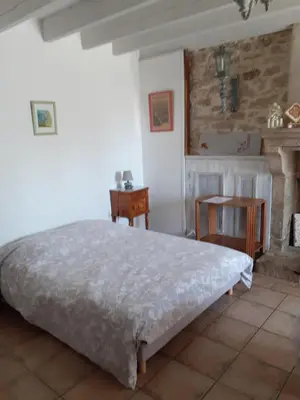 Un ou plusieurs lits dans un hébergement de l'établissement Chambre d'hôte du Plessis