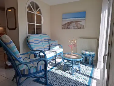 Coin salon dans l'établissement St-Marc T3 face mer à 20m de la plage