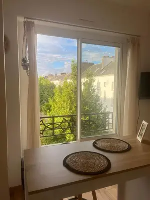 Vue générale sur la montagne ou vue sur la montagne depuis l'appartement