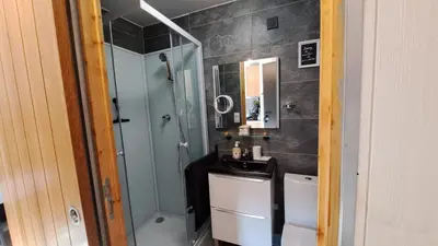 Salle de bains dans l'établissement Studio-centre ville
