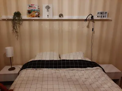 Plan de l'établissement chambre dans maison place du commando, bord de mer