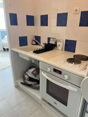 Cuisine ou kitchenette dans l'établissement Rêve Marin, vue imprenable sur l'océan