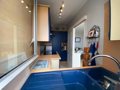 Télévision ou salle de divertissement dans l'établissement Appartement 1 chambre, face mer, à Saint-Jean-de-Monts - FR-1-323-550