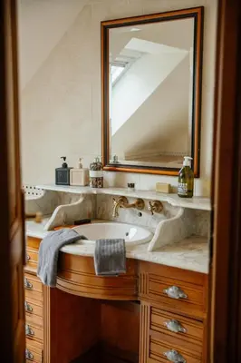 Salle de bains dans l'établissement La Maison du Pont des 2 Rives
