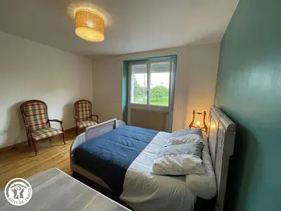 Un ou plusieurs lits dans un hébergement de l'établissement Séjour nature au cœur du bocage vendéen, proche Puy du Fou - 3 chambres avec terrasse et jardin - FR-1-426-556