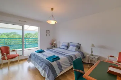 Un ou plusieurs lits dans un hébergement de l'établissement Horizon d'Azur - Appt avec vue sur la fôret