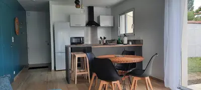 Cuisine ou kitchenette dans l'établissement L'Echappée Belle