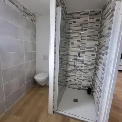 Salle de bains dans l'établissement O Nid Naturel