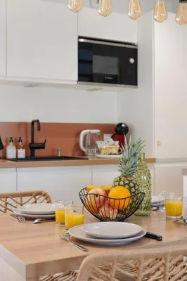 Cuisine ou kitchenette dans l'établissement La Casa di Cami, maison cocon 4 à 6 personnes