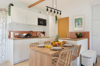 Cuisine ou kitchenette dans l'établissement La Casa di Cami, maison cocon 4 à 6 personnes